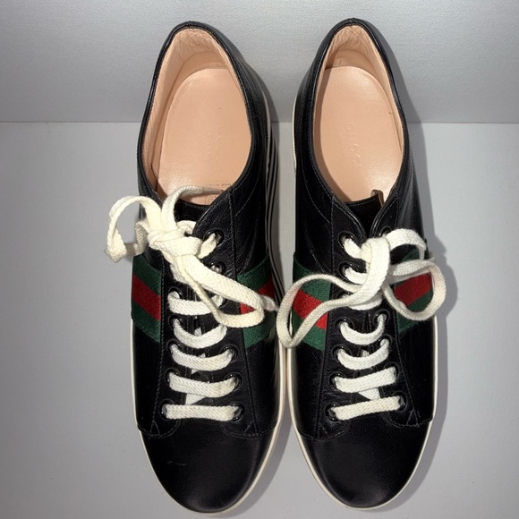 Gucci Authentic Peggy Leather Platform Sneakers - Picture 2 of 7